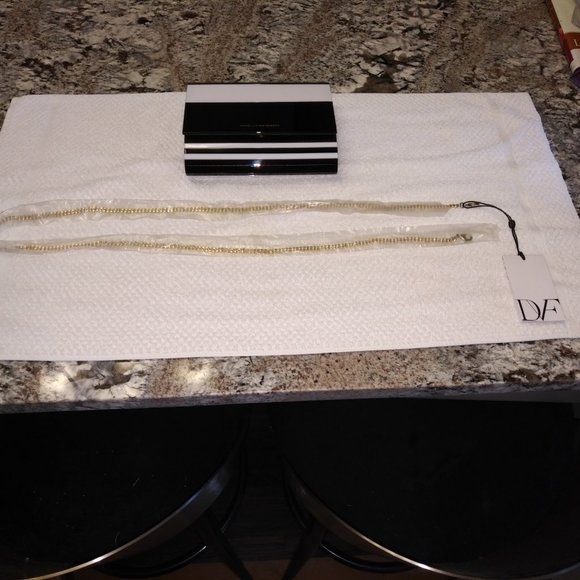 NEW DIANE VON FURSTENBERG STRIPED RESIN CROSSBODY - Picture 8 of 9